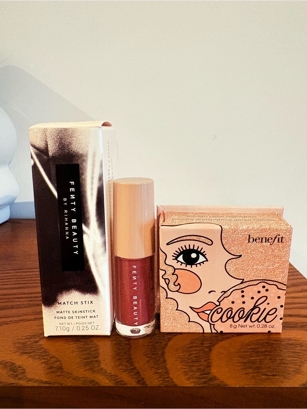 NEW Fenty Beauty Stix Matte Contour, Lip Gloss Luminizer and Benefit highlighter